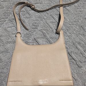 Lucky Brand Beige Leather Crossbody Bag